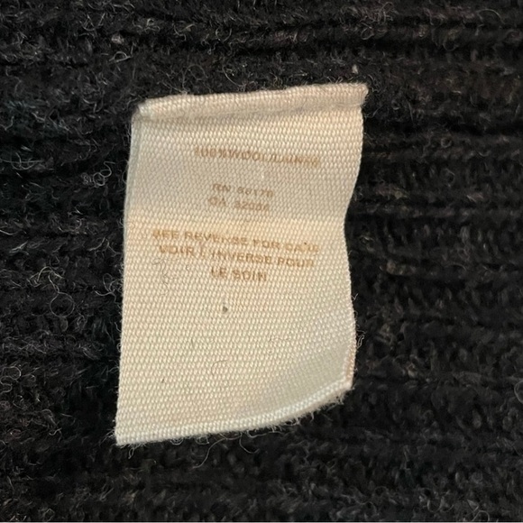 FREE PEOPLE Wool Neutral Color Block Sweater With Pocket & Wide Scoop Neck - Picture 7 of 7